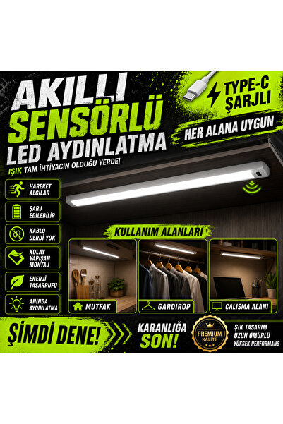 ROHS sensörlü masa altı, dolap altı, mutfak tezgahı üstü led 1. sınıf kalite ...