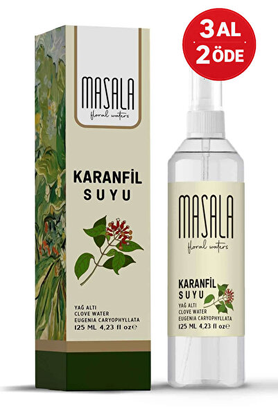Masala Saf Karanfil Suyu 125 ml %100 Doğal Yağlı Hidrosol - Tonik Clove Flora...