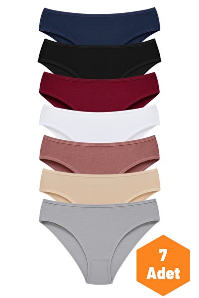 7-Pack Cotton Slip Panties Flexible Soft Economic Set with Lycra