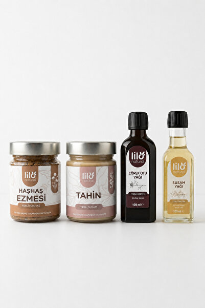 Lilo Natural Lansman Paketi (Tahin, Çörekotu Yağı, Haşhaş Ezmesi ve Susam Yağı)