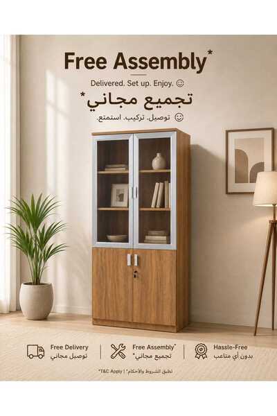 TrentonGCC 2-Door Wooden Office Storage Cabinet and Document Bookcase 200x80x...