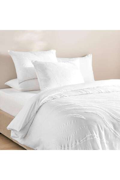 PAN HOME Brush Jacquard Tufted Super King 3-piece Duvet Cover Set 260x220cm -...