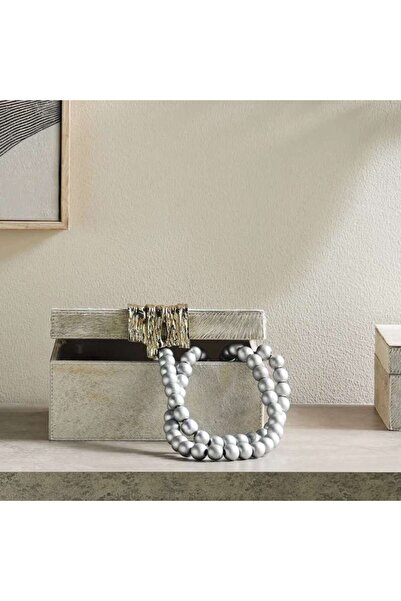PAN HOME Arina Hairon Leather Box 20x20x10cm - Gold