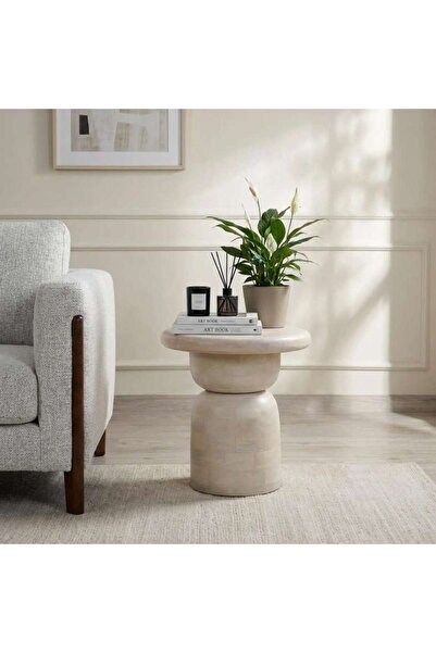 PAN HOME Hines End Table Wood - White