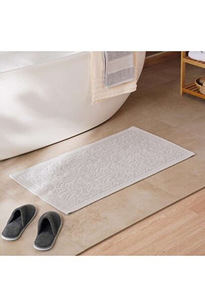 PAN HOME Imperial Damask Turkish Cotton Bathmat 50x80 Cm-light Grey