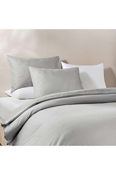 PAN HOME Eminence Living Stripe 3-piece Queen Duvet Cover Set 200x200cm - Sil...