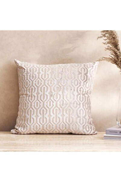 PAN HOME Monrovia Holland Velvet Down Alternative Filled Cushion 48x48cm - Grey