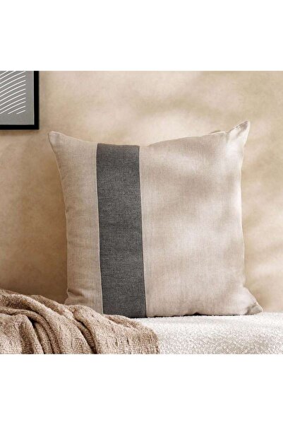 PAN HOME وسادة محشوة بالريش من Woven Dreams مقاس 50x50 سم - لون أنثراسيت
