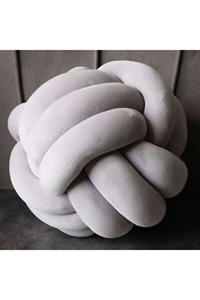 PAN HOME Cushy Loft Knot Cushion D27cm-grey