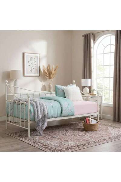 PAN HOME سرير نهاري بريستينا 90×190 سم أبيض