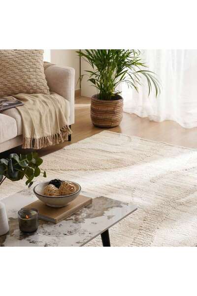 PAN HOME Melibee Handtufted Wool Rug 300X400cm - Beige