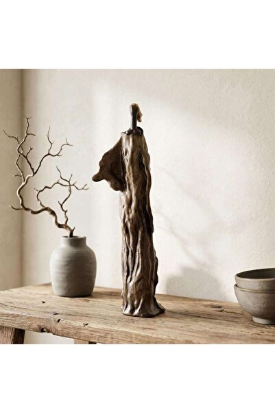 PAN HOME Siren Ceramic Standing Man Figurine 15x11x47.5cm - Brown