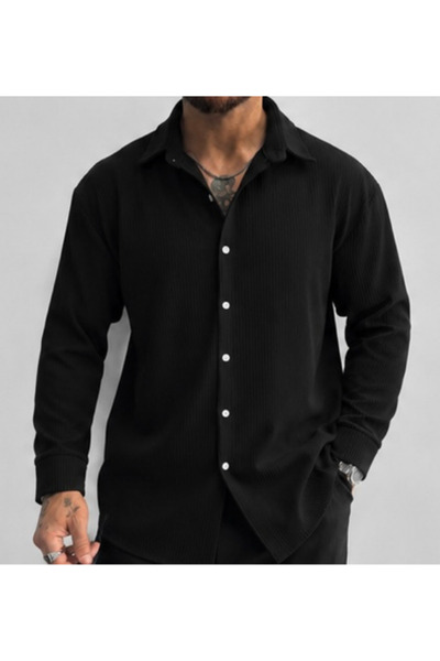 S&A DESIGN Men's Summer Ottoman Twill Fabric Shirt