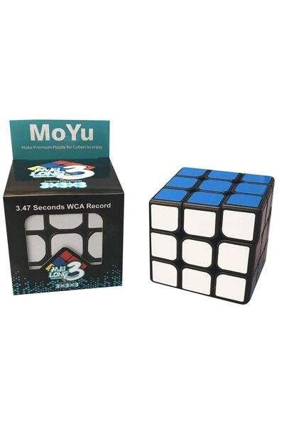 TOYFEST مكعب Moyu 3X3 المكعب مع ملصقات مكعب الصبر الذكي الروبي السريع