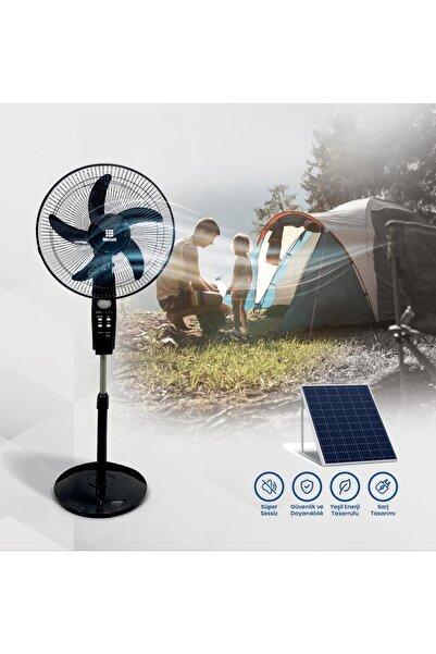 EFOTECH Wevolt Solar Güneş Enerjili Şarjlı Ayaklı Vantilatör – 16 inç