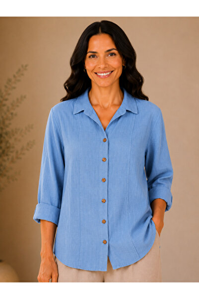 Rouge basıc 100% Cotton Muslin Shirt
