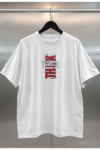 buzagi tasarım ürünleri Think Outside the Box Digital Print Oversize Unisex W...