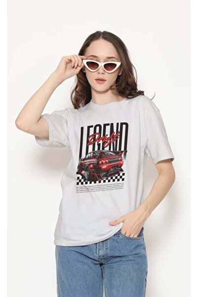 buzagi tasarım ürünleri Urban Regular Fit Unisex White T-Shirt