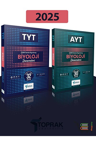 Toprak Yayıncılık 2025 AYT Biyoloji ve TYT Biyoloji Deneme Seti