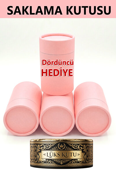 ARTSANAT Silindir Kutu 9x14 - Sert Mukavva Lüks Ambalaj 3+1 Hediye
