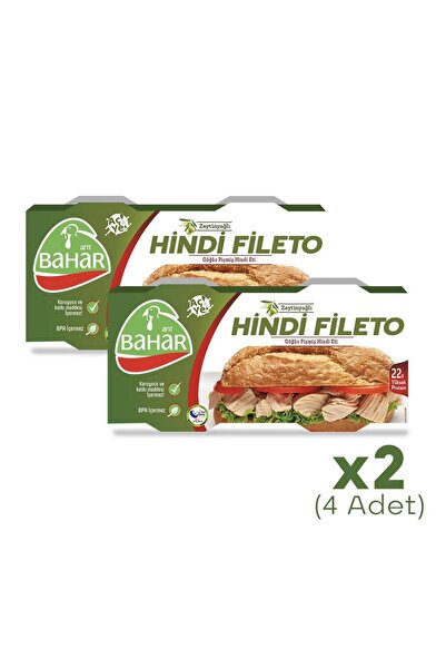 Bahar Hindi Pişmiş Hindi Fileto Zeytinyağlı Göğüs Eti 4 Adet
