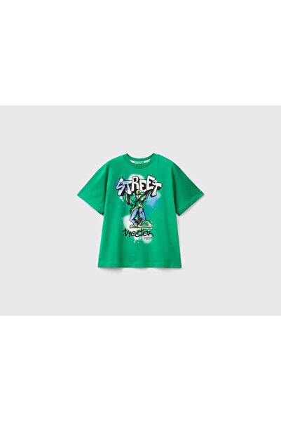 United Colors of Benetton Boys' Short Sleeve T-Shirt with Round Neck