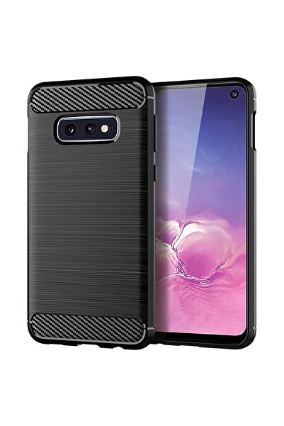Techsuit Husă Samsung Galaxy S10e - Silicon Carbon - Negru