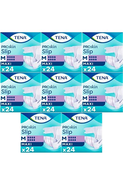 TENA حفاضات بروسكين سليب ماكسي للبالغين مع حزام خصر مقاس M - متوسط - 192 قطعة