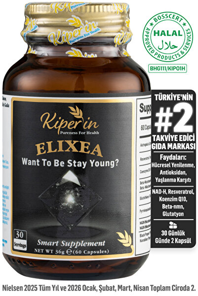 Kiperin Elixea ‘Longevity' | Resveratrol, Glutatyon, Koenzim Q10, NMN, NADH, ...