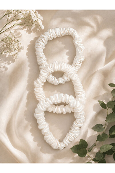 ICON SILK %100 Ipek Saç Tokası (EKRU) 3 Adet