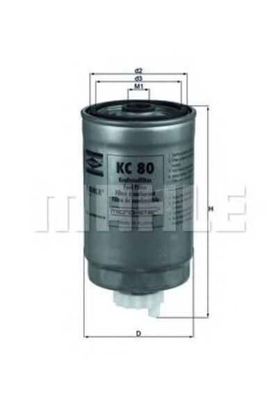 Mahle Original Filtru de combustibil KC 80