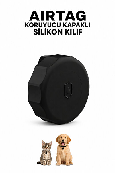 CONOCER Airtag Uyumlu Köpek Tasma Kılıfı Tam Koruma Klasik Yumuşak Soft Silikon