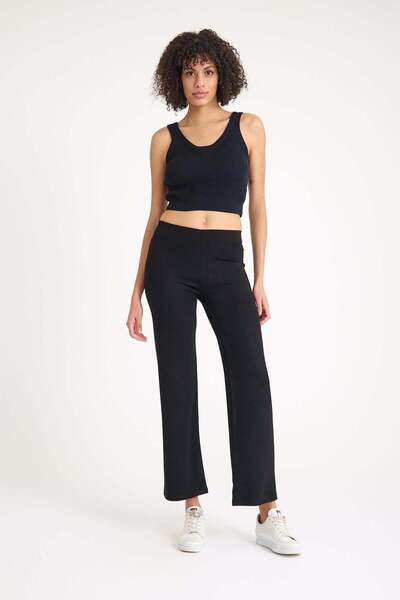 Generic Brand Pantaloni de damă cu picioare largi, cu potrivire confortabilă