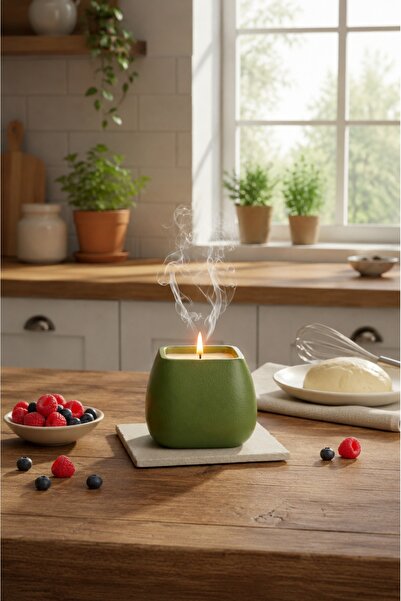 Doğal Organik Soya Wax Mum Beton Kaplı, Minimal & Sürdürülebilir Tasarım Premıum Ürün