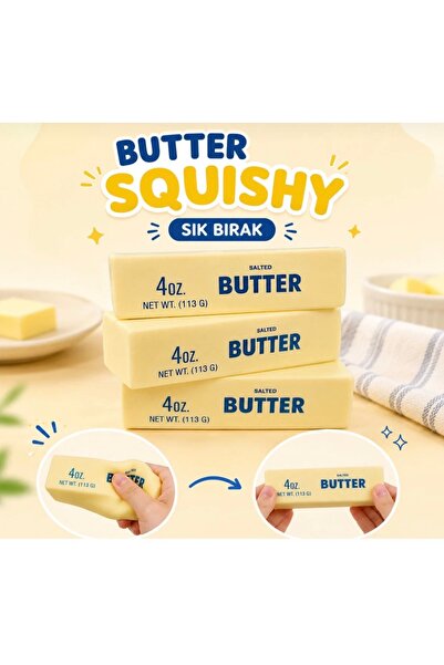 vattara Butter Squishy Viral Tereyağı Sukuşi slow 1 Adet Stres Oyuncağı