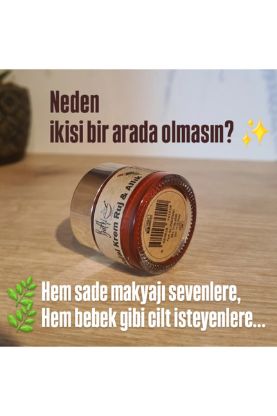 Butki Doğal Krem Ruj & Allık – Bordo Tonu (Demir Oksit) – Bitkisel Formül, 10 ml