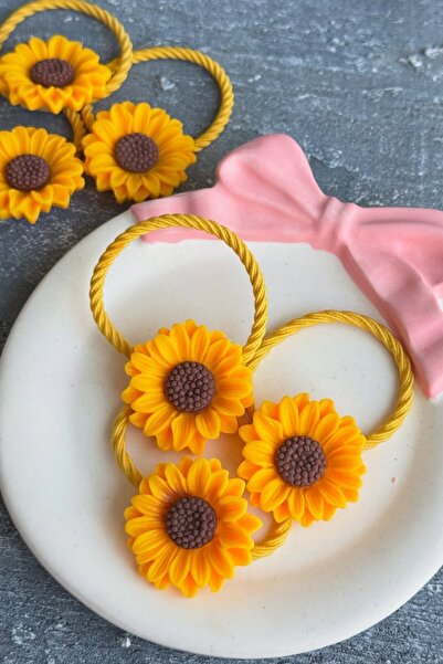 Lynare Σετ καρφίτσες μαλλιών Sunflower Rubber Buckle School Trend Model Sunfl...