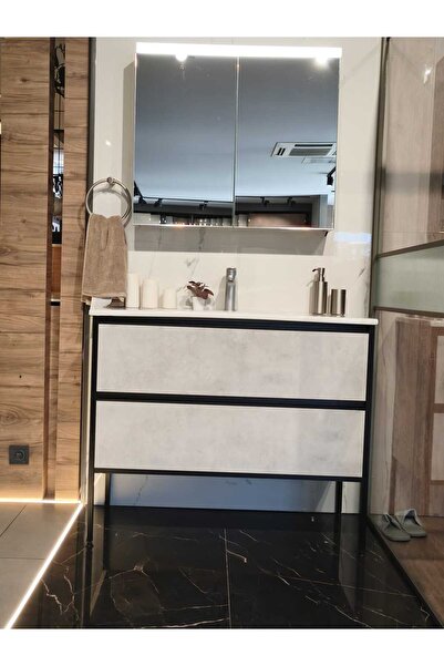 Ercan Kurt Yapı 100 cm BANYO DOLABI | Aynalı Dolap