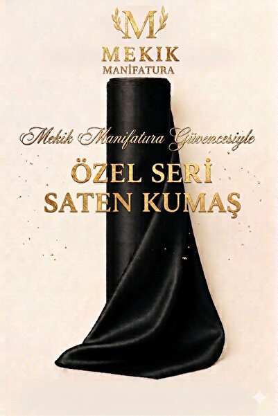 MEKİK MANİFATURA ساتان أسود من الأسيتات
