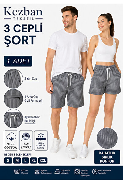 Kezban Tekstil Bay / (Unisex) 95% Cotton 5% Linkra Shorts 1 Piece