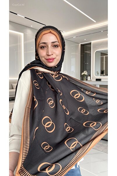 Lunara ÇİFT HALKA DESEN PAMUKLU ŞAL