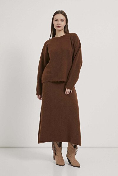 Arma Life Armalife 4972 Bi̇s Yaka Premium Sweater - Flawed Skirt Set