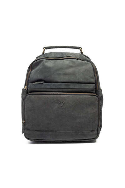 TORO NERO Rucsac Satchel din piele naturală neagră