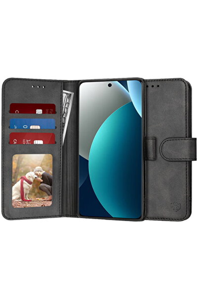 Techsuit Husă pentru Xiaomi Redmi Note 15 Pro 4G - Tip Agendă - Negru