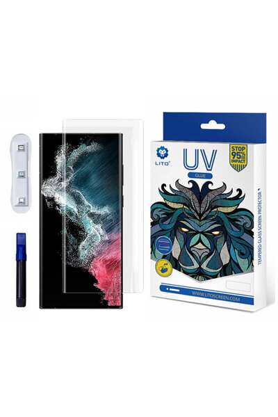Lito Folie pentru Samsung Galaxy S22 Ultra 5G - 3D UV Glass - Transparent