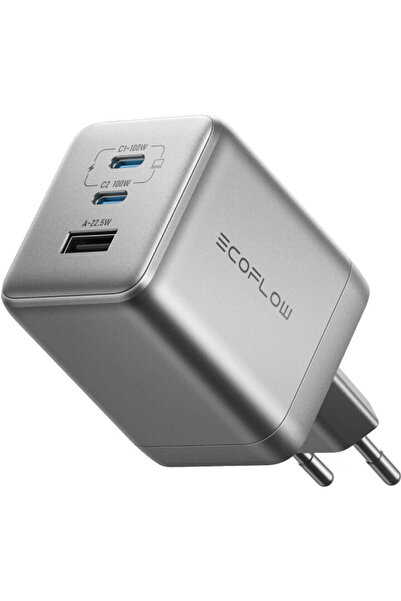 EcoFlow RAPID Pro Charger 100W, 2xUSB-C, 1xUSB-A, GaN