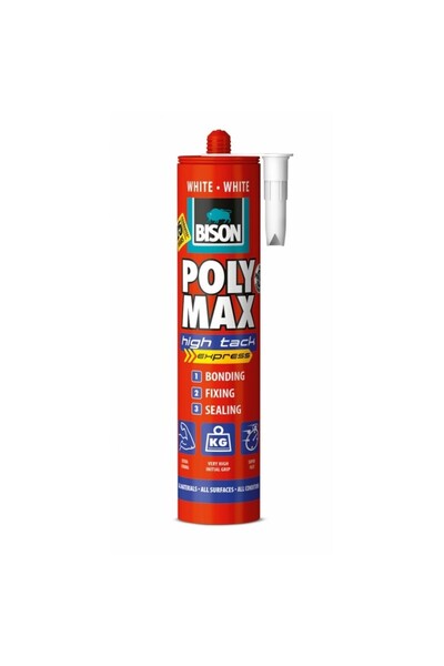 Bison Adeziv şi etanşeizant Poly Max High Tack Express alb 425g