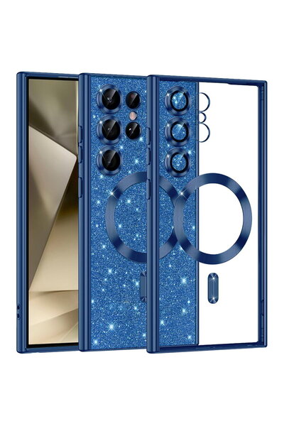 Techsuit Husă pentru Samsung Galaxy S25 Ultra - Luxury Glitter MagSafe - Alba...