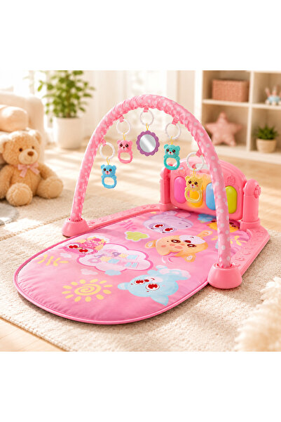Salamandra Kids Centru Activitati Roz, cu jucarii Zornaitoare, Oglinda, Pian ...