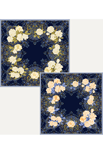 DESERTO Fashion 2026 Avantgarde serisi Çift Taraflı %100 İpek Twill Eşarp 90x90
